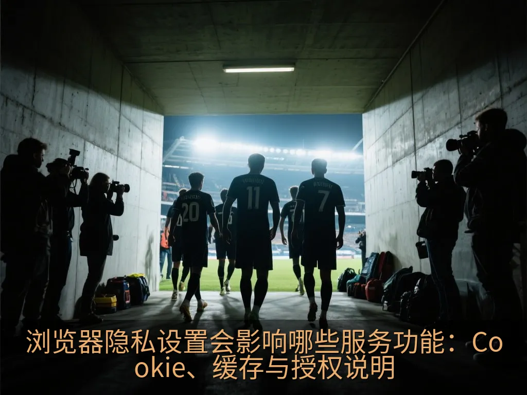 桌面设备旁的隐私设置检查清单与简洁网页界面的编辑插图